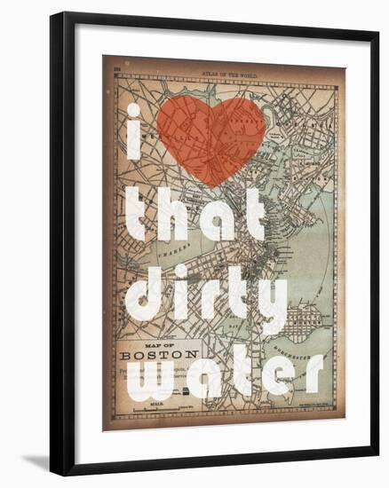 That Dirty Water - 1890, Boston, Massachusetts Map-null-Framed Giclee Print