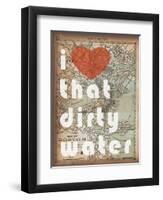 That Dirty Water - 1890, Boston, Massachusetts Map-null-Framed Premium Giclee Print