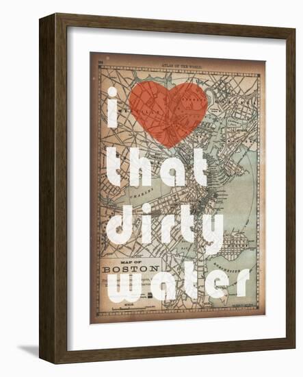 That Dirty Water - 1890, Boston, Massachusetts Map-null-Framed Giclee Print