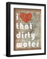 That Dirty Water - 1890, Boston, Massachusetts Map-null-Framed Giclee Print