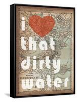 That Dirty Water - 1890, Boston, Massachusetts Map-null-Framed Stretched Canvas
