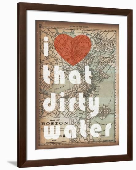 That Dirty Water - 1890, Boston, Massachusetts Map-null-Framed Giclee Print