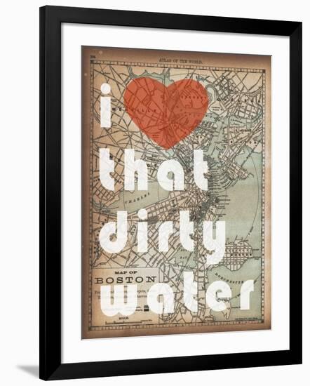 That Dirty Water - 1890, Boston, Massachusetts Map-null-Framed Giclee Print