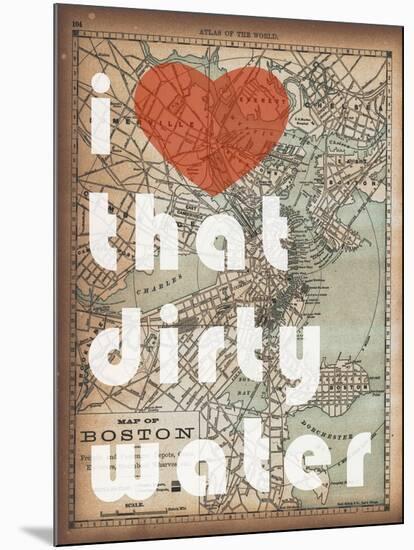 That Dirty Water - 1890, Boston, Massachusetts Map-null-Mounted Giclee Print