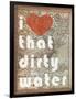 That Dirty Water - 1890, Boston, Massachusetts Map-null-Framed Giclee Print