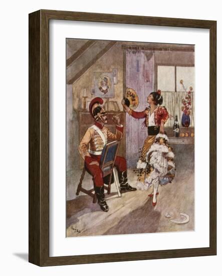 "That Girl Was Lively Company, I Can Tell You!"-René Bull-Framed Giclee Print