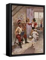 "That Girl Was Lively Company, I Can Tell You!"-René Bull-Framed Stretched Canvas