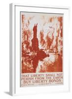 That Liberty Shall Not Perish from the Earth - Buy Liberty Bonds Poster-Joseph Pennell-Framed Giclee Print
