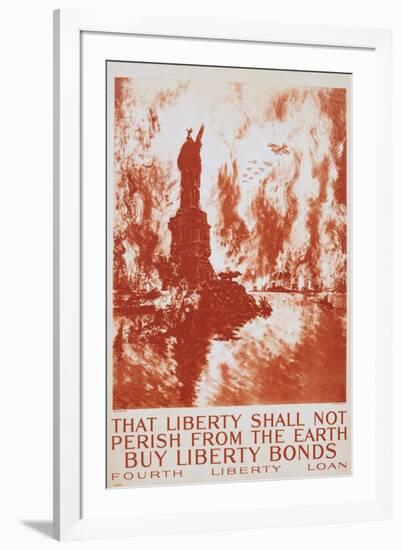 That Liberty Shall Not Perish from the Earth - Buy Liberty Bonds Poster-Joseph Pennell-Framed Giclee Print