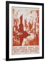 That Liberty Shall Not Perish from the Earth - Buy Liberty Bonds Poster-Joseph Pennell-Framed Giclee Print