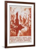 That Liberty Shall Not Perish from the Earth - Buy Liberty Bonds Poster-Joseph Pennell-Framed Giclee Print