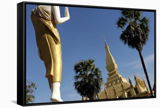 That Luang Stupa, Built in 1566 by King Setthathirat, Vientiane-Jean-Pierre De Mann-Framed Stretched Canvas