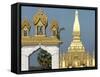 That Luang Stupa, Largest in Laos, Built 1566 by King Setthathirat, Vientiane, Laos, Southeast Asia-De Mann Jean-Pierre-Framed Stretched Canvas