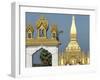 That Luang Stupa, Largest in Laos, Built 1566 by King Setthathirat, Vientiane, Laos, Southeast Asia-De Mann Jean-Pierre-Framed Photographic Print