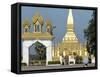 That Luang Stupa, Largest in Laos, Built 1566 by King Setthathirat, Vientiane, Laos, Southeast Asia-De Mann Jean-Pierre-Framed Stretched Canvas