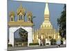 That Luang Stupa, Largest in Laos, Built 1566 by King Setthathirat, Vientiane, Laos, Southeast Asia-De Mann Jean-Pierre-Mounted Photographic Print