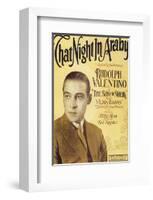 That Night in Araby, Rudolph Valentino-null-Framed Art Print