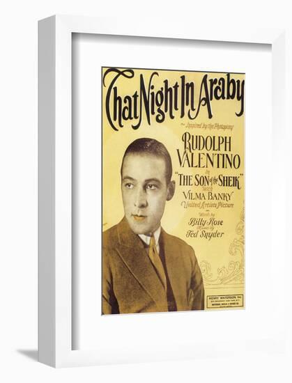 That Night in Araby, Rudolph Valentino-null-Framed Art Print