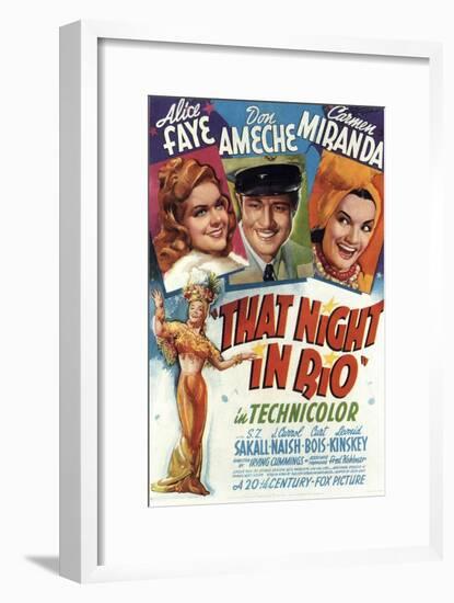 That Night In Rio, Alice Faye, Don Ameche, Carmen Miranda, 1941-null-Framed Art Print