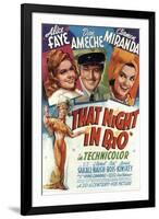 That Night In Rio, Alice Faye, Don Ameche, Carmen Miranda, 1941-null-Framed Art Print