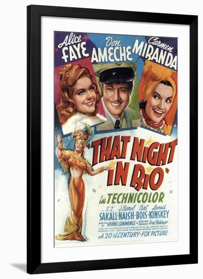 That Night In Rio, Alice Faye, Don Ameche, Carmen Miranda, 1941-null-Framed Art Print