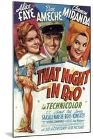 That Night In Rio, Alice Faye, Don Ameche, Carmen Miranda, 1941-null-Mounted Art Print