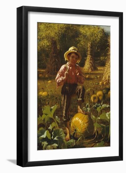 That's Me Pumpkin, 1879-John George Brown-Framed Giclee Print
