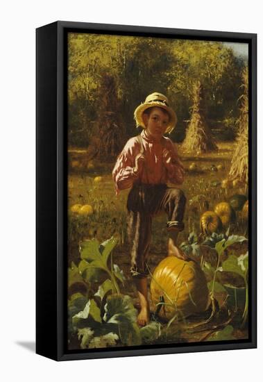 That's Me Pumpkin, 1879-John George Brown-Framed Stretched Canvas