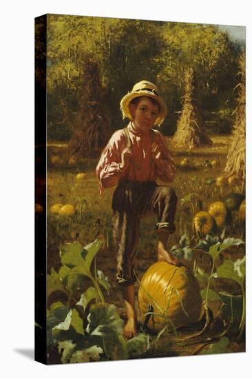 That's Me Pumpkin, 1879-John George Brown-Stretched Canvas