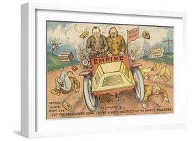 "That's Right Joe. Cut the Foreigners Down. They're Always Obstructing the Empire's Progress"-null-Framed Giclee Print