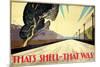 That's Shell - That Was! Road-null-Mounted Art Print