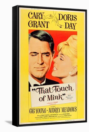 That Touch of Mink, Cary Grant, Doris Day, US poster art, 1962-null-Framed Stretched Canvas