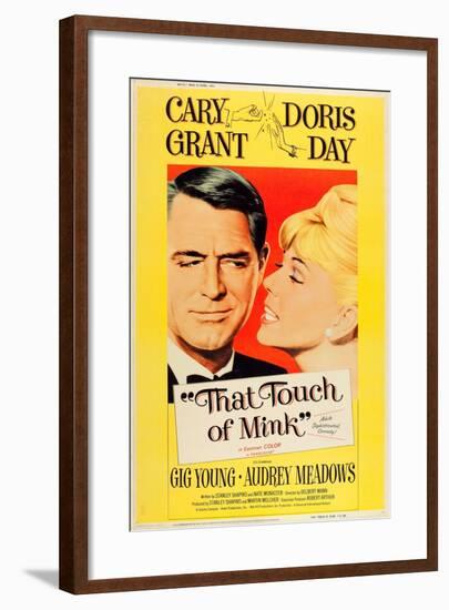 That Touch of Mink, Cary Grant, Doris Day, US poster art, 1962-null-Framed Art Print