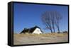 Thatched Beach House under the Big Poplars in Ahrenshoop-Uwe Steffens-Framed Stretched Canvas