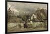 Thatched Cottage in Picardie-Jean-Baptiste-Camille Corot-Framed Giclee Print