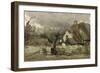Thatched Cottage in Picardie-Jean-Baptiste-Camille Corot-Framed Giclee Print