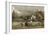 Thatched Cottage in Picardie-Jean-Baptiste-Camille Corot-Framed Giclee Print