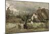 Thatched Cottage in Picardie-Jean-Baptiste-Camille Corot-Mounted Giclee Print