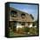 Thatched Cottage Near Burscough in Lancashire, Northern England 1972-null-Framed Stretched Canvas