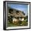 Thatched Cottage Near Burscough in Lancashire, Northern England 1972-null-Framed Photographic Print