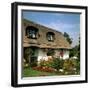 Thatched Cottage Near Burscough in Lancashire, Northern England 1972-null-Framed Photographic Print