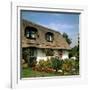 Thatched Cottage Near Burscough in Lancashire, Northern England 1972-null-Framed Photographic Print