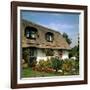 Thatched Cottage Near Burscough in Lancashire, Northern England 1972-null-Framed Photographic Print