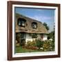 Thatched Cottage Near Burscough in Lancashire, Northern England 1972-null-Framed Photographic Print