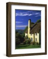 Thatched Cottage, Selworthy, Exmoor National Park, Somerset, England, UK, Europe-Pearl Bucknell-Framed Photographic Print