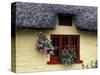 Thatched Cottage with Red Window, Adare, Limerick, Ireland-Marilyn Parver-Stretched Canvas