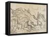 Thatched Cottages and Figures-Vincent van Gogh-Framed Stretched Canvas