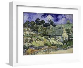 Thatched Cottages at Cordeville, Auvers-Sur-Oise, 1890-Vincent van Gogh-Framed Art Print