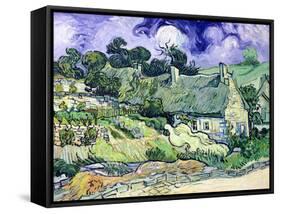 Thatched Cottages at Cordeville, Auvers-Sur-Oise, c.1890-Vincent van Gogh-Framed Stretched Canvas