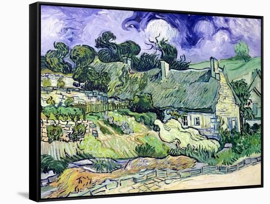 Thatched Cottages at Cordeville, Auvers-Sur-Oise, c.1890-Vincent van Gogh-Framed Stretched Canvas